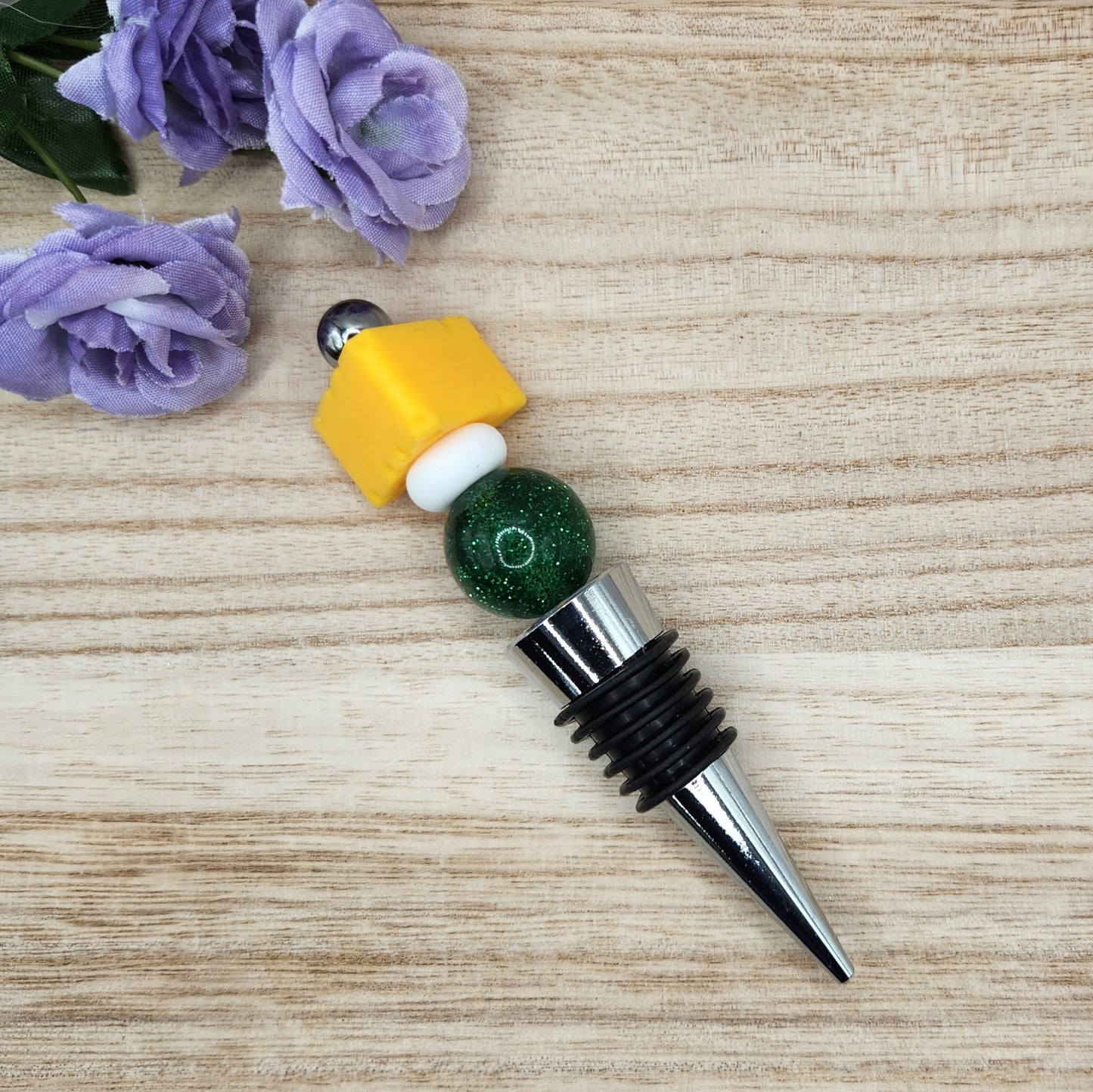 Wine Stopper-Cheesehead (Silver)