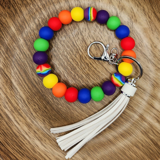 Wristlet Keychain-#060 Pride Rainbow