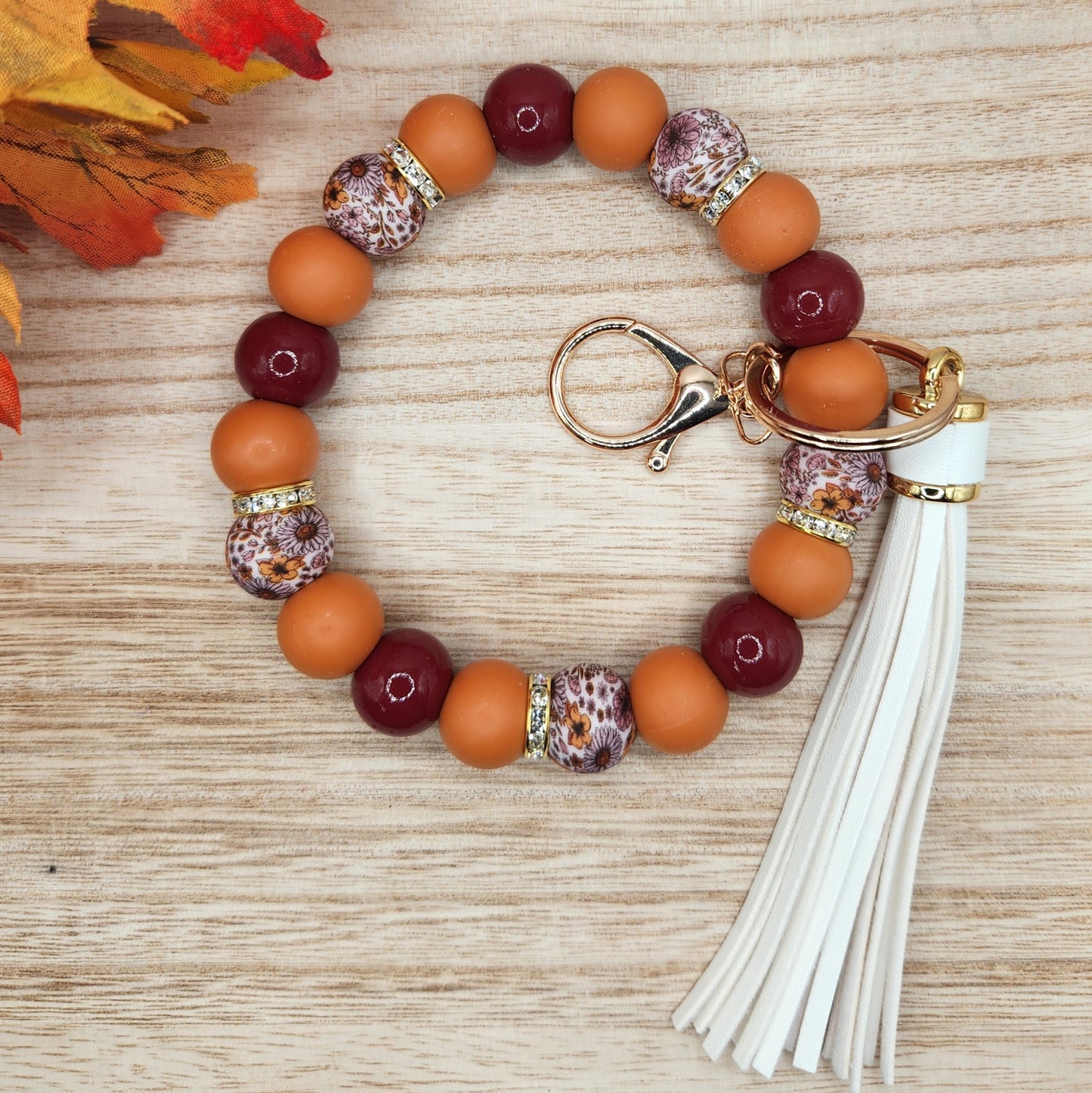 Wristlet Keychain-#108 Autumn Garden (Golden Ochre)