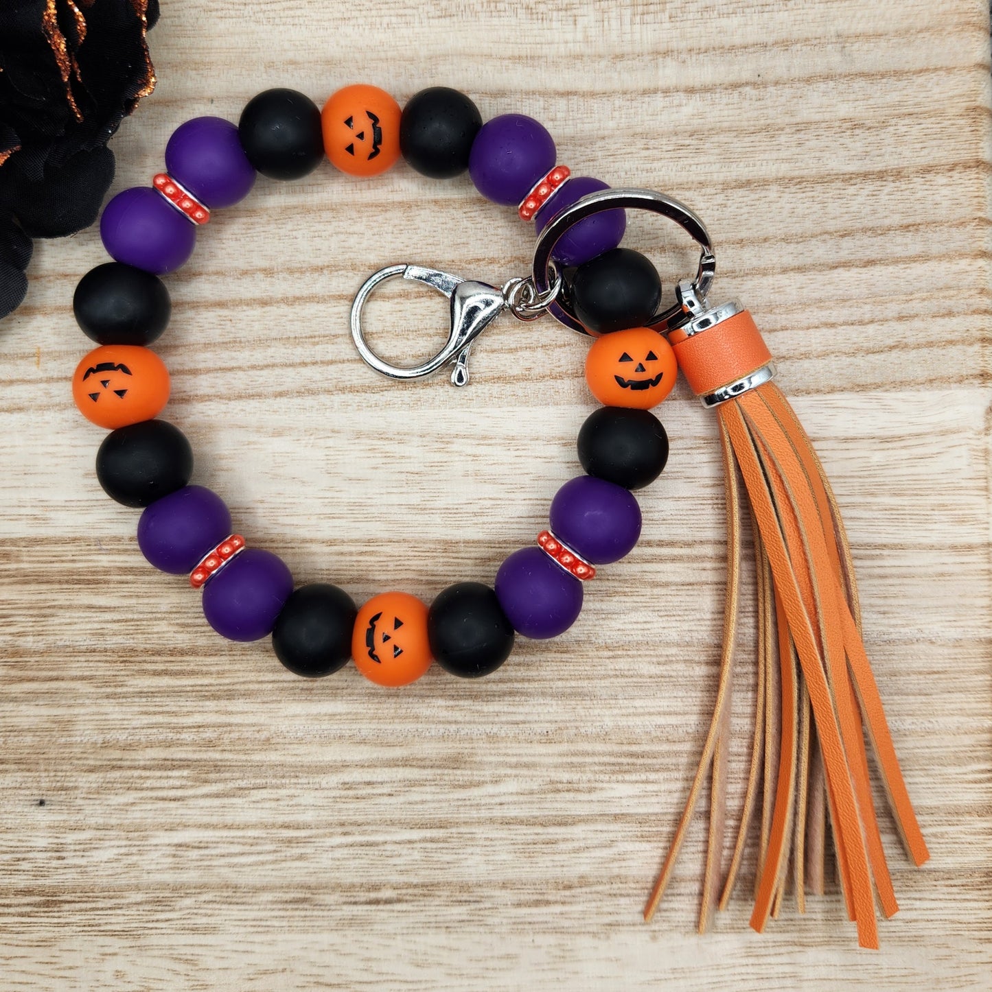 Wristlet Keychain-#111 Jack-o-Lantern