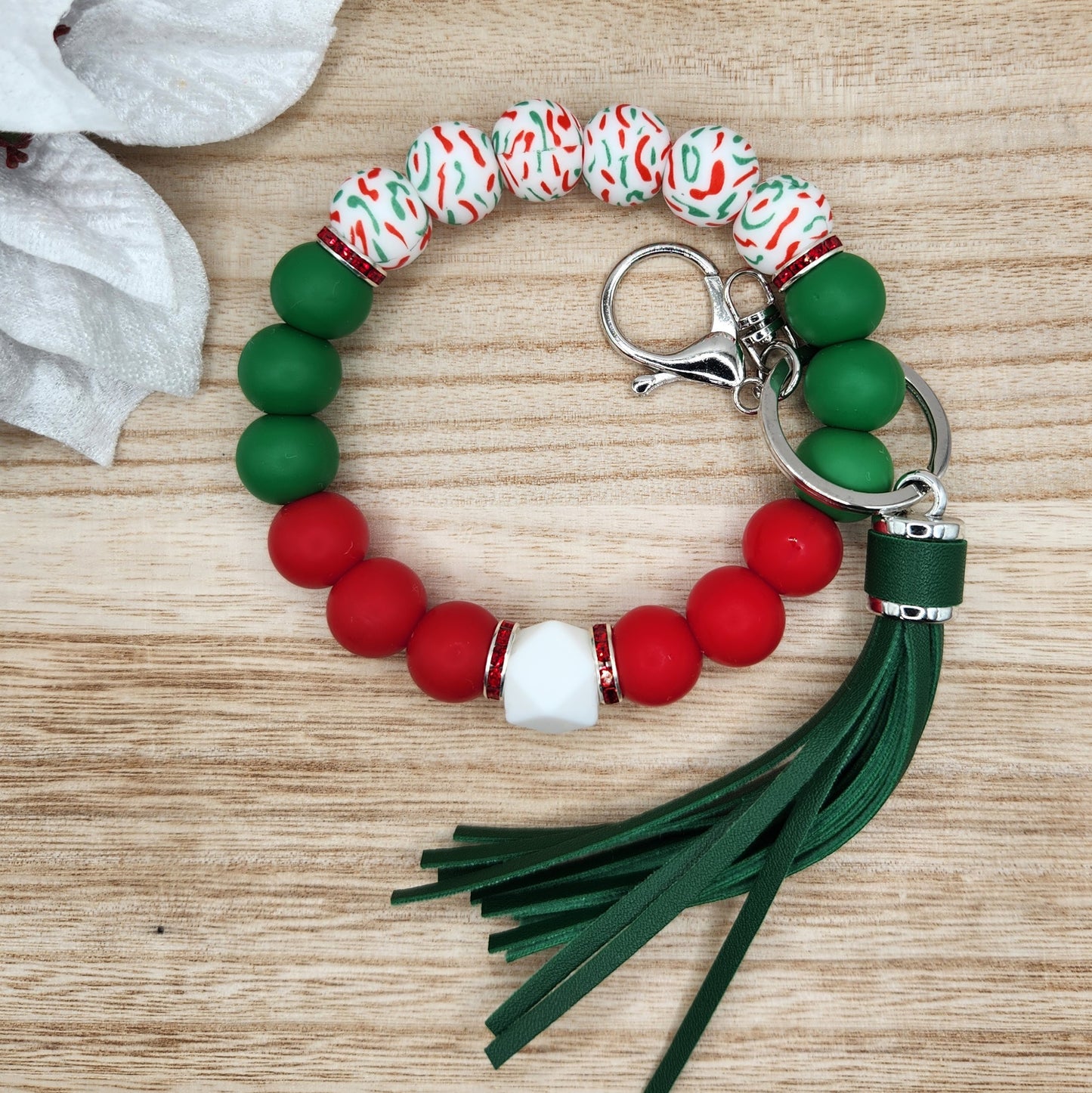 Wristlet Keychain-#130 Christmas Splash