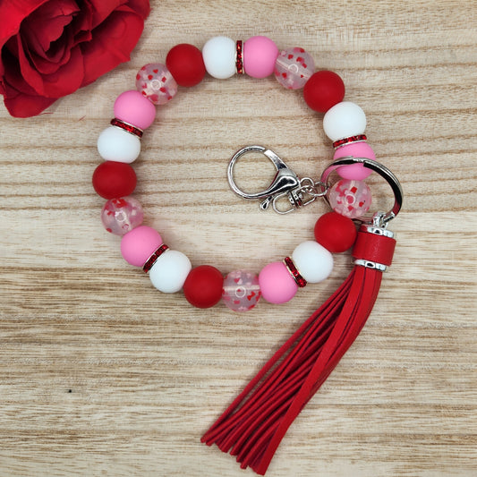 Wristlet Keychain-#165 Valentine Confetti