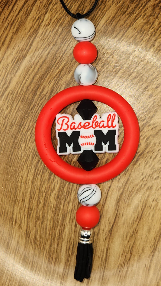 Car Charm-Baseball Mom