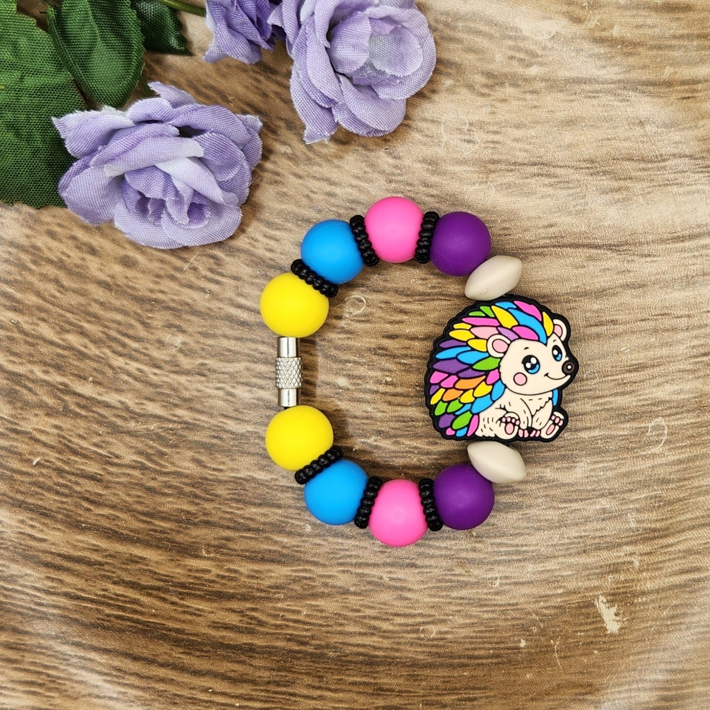 Cup Charm-Rainbow Hedgehog