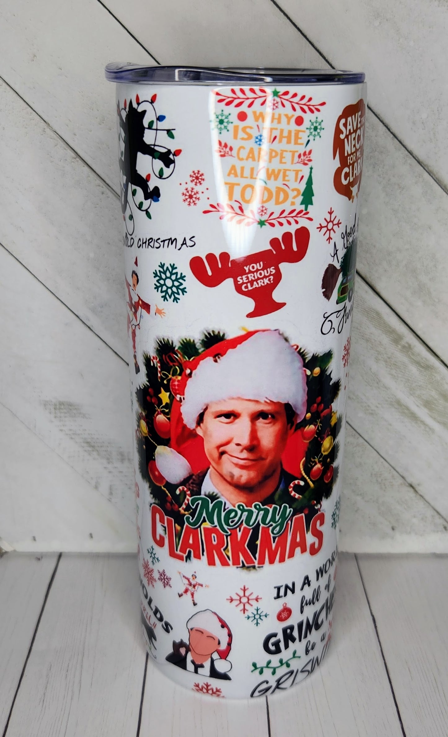 Stainless Steel Tumbler 20oz - Merry Clarkmas SF