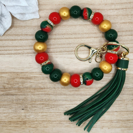 Wristlet Keychain-#334 Yuletide Swirl