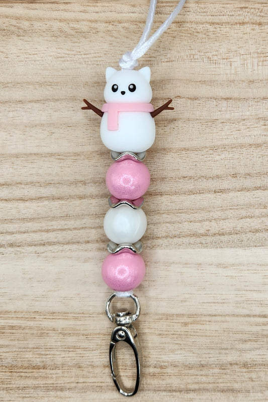 Lanyard-3D Snow Kitty (Pink)