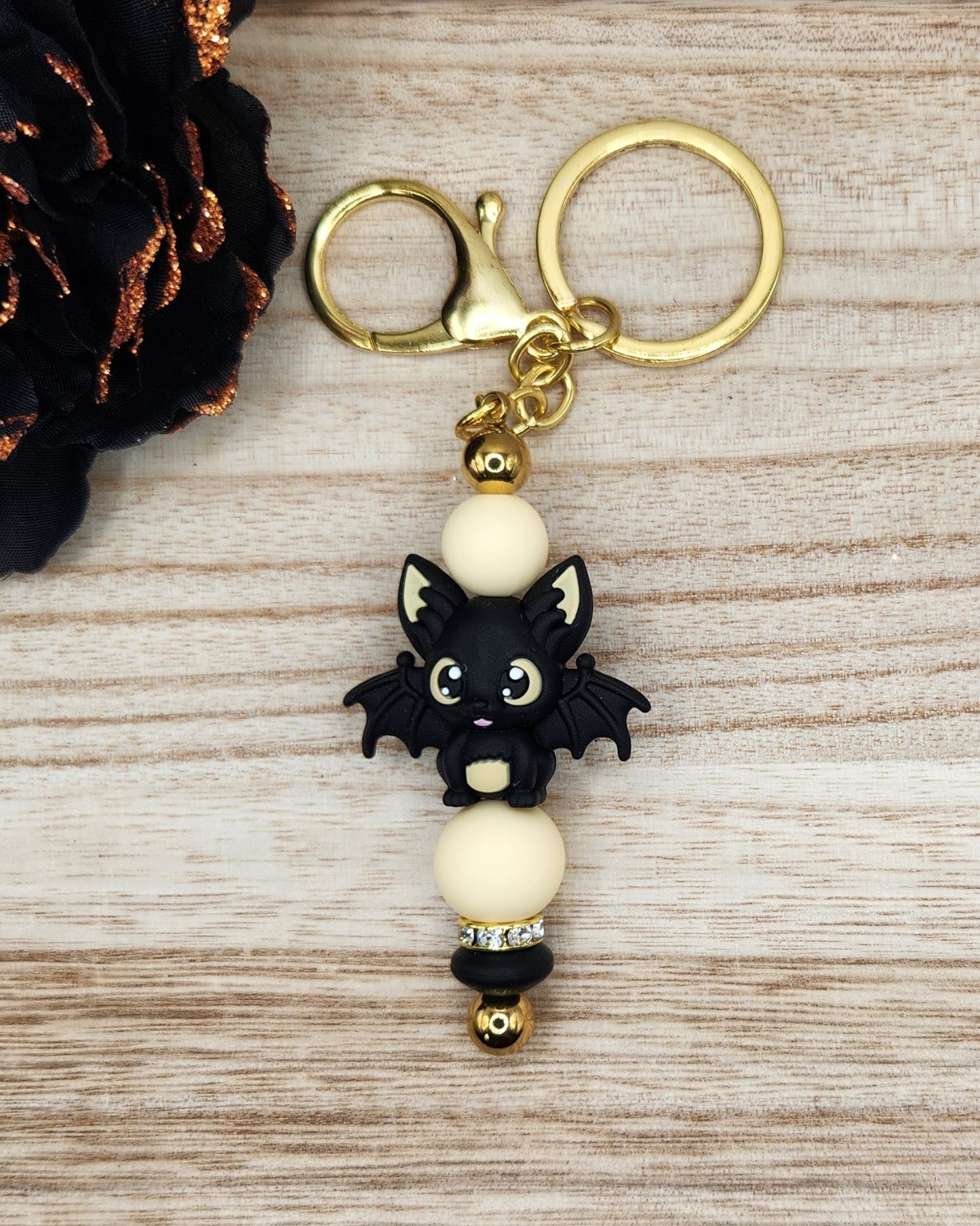 Keychain-3D Bat (Black)