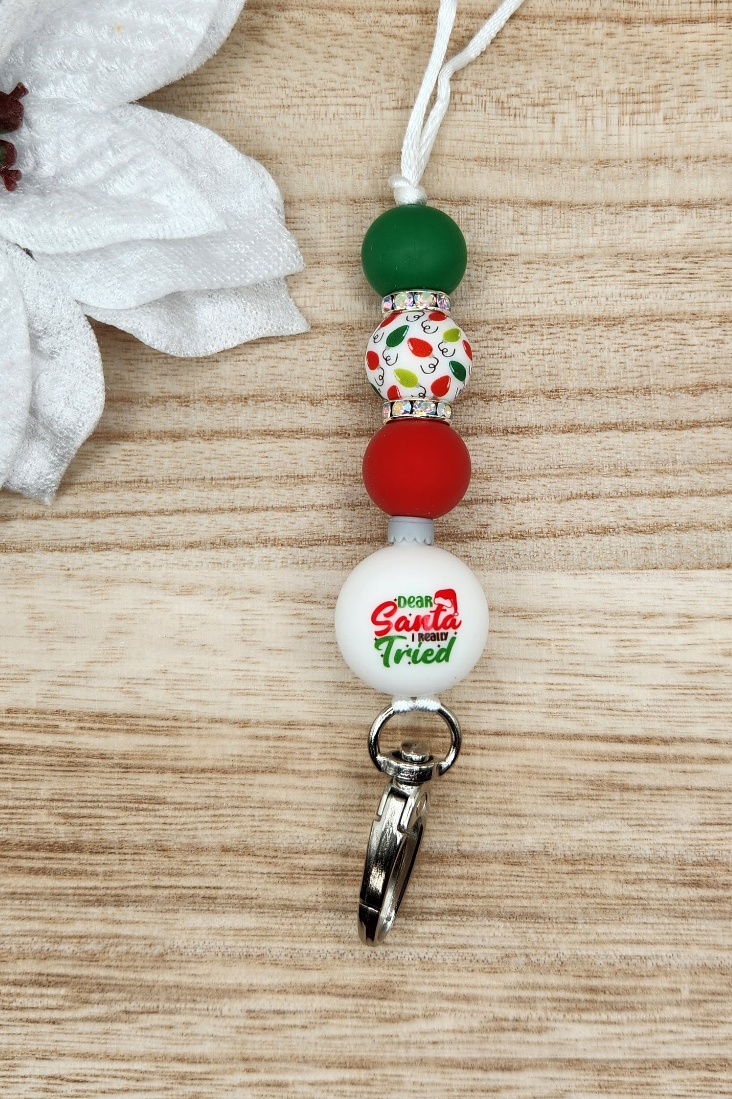 Lanyard-3D Santa I Tried Ornament