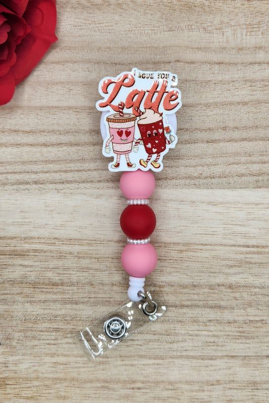 Badge Reel-I Love You a Latte VD007