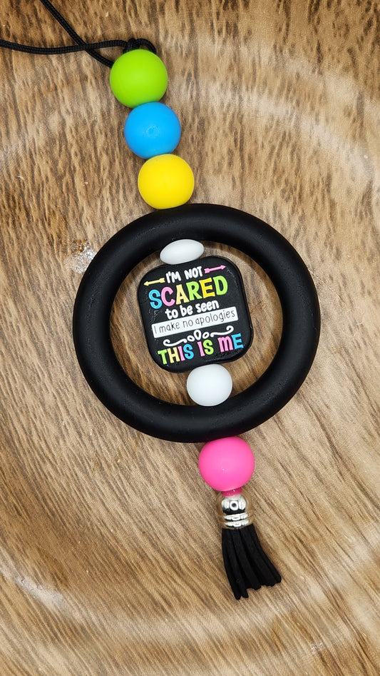 Car Charm-I'm Not Scared to be Seen (Black)