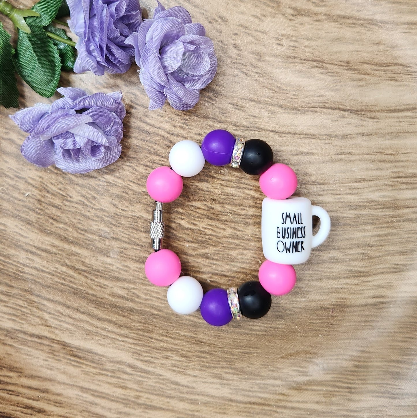 Cup Charm-Small Business Owner Mug (Purple & Pink)