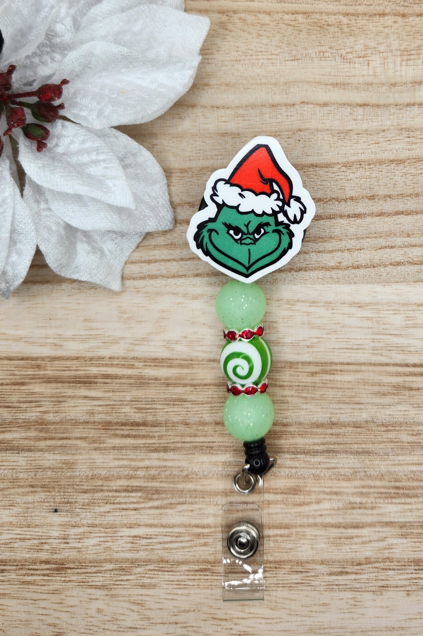 Badge Reel-OG Mean Green Guy (Red Swirl)