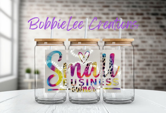 16oz Glass or Plastic Cup-Small Business Owner