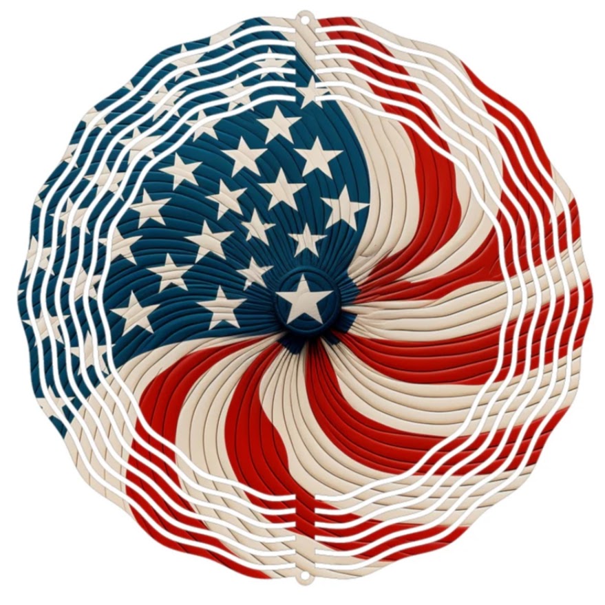 Wind Spinner 8" - American Flag Pinwheel