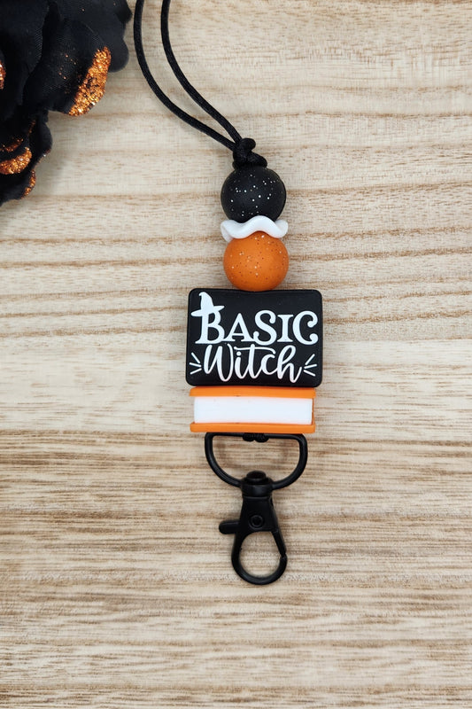 Lanyard-Basic Witch Book (Orange)