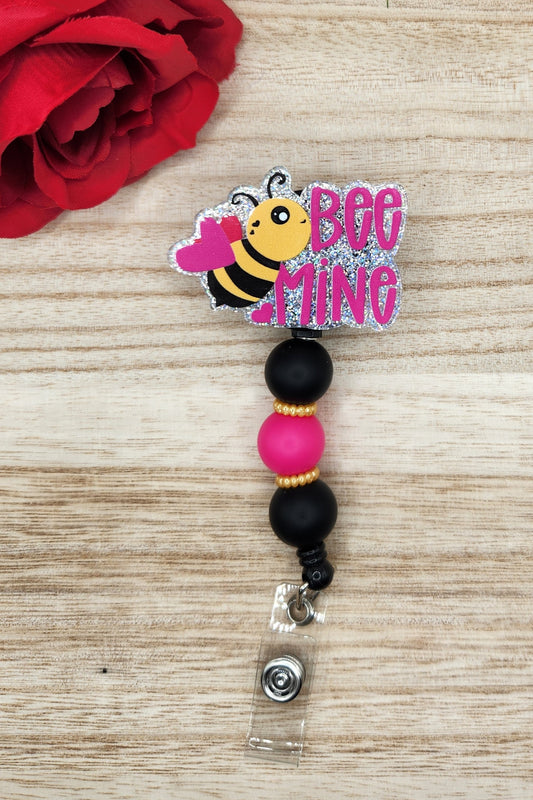 Badge Reel-Be Mine Bee