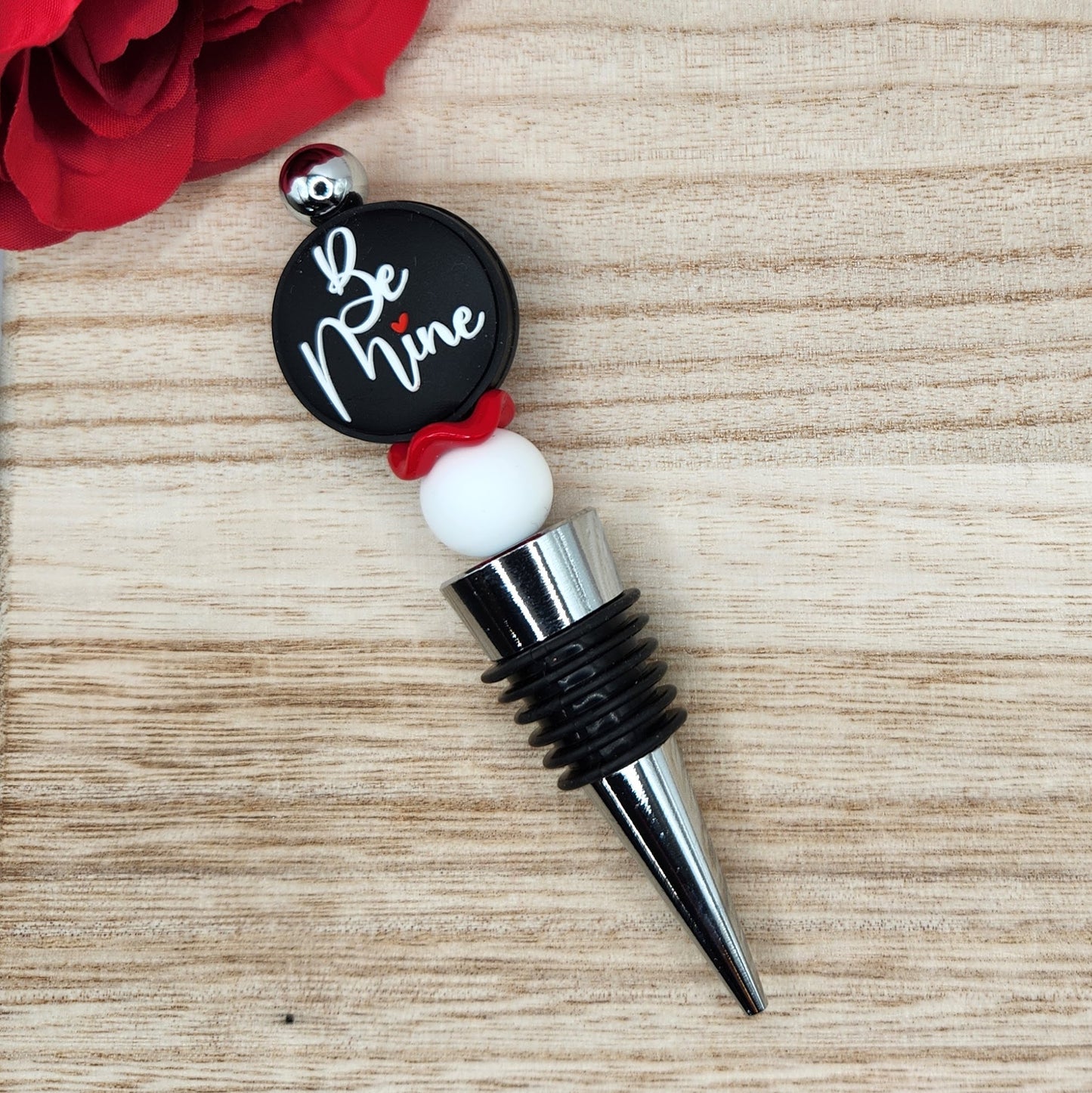 Wine Stopper-Be Mine Black (Silver)