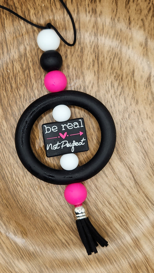 Car Charm-Be Real Not Perfect (Black)