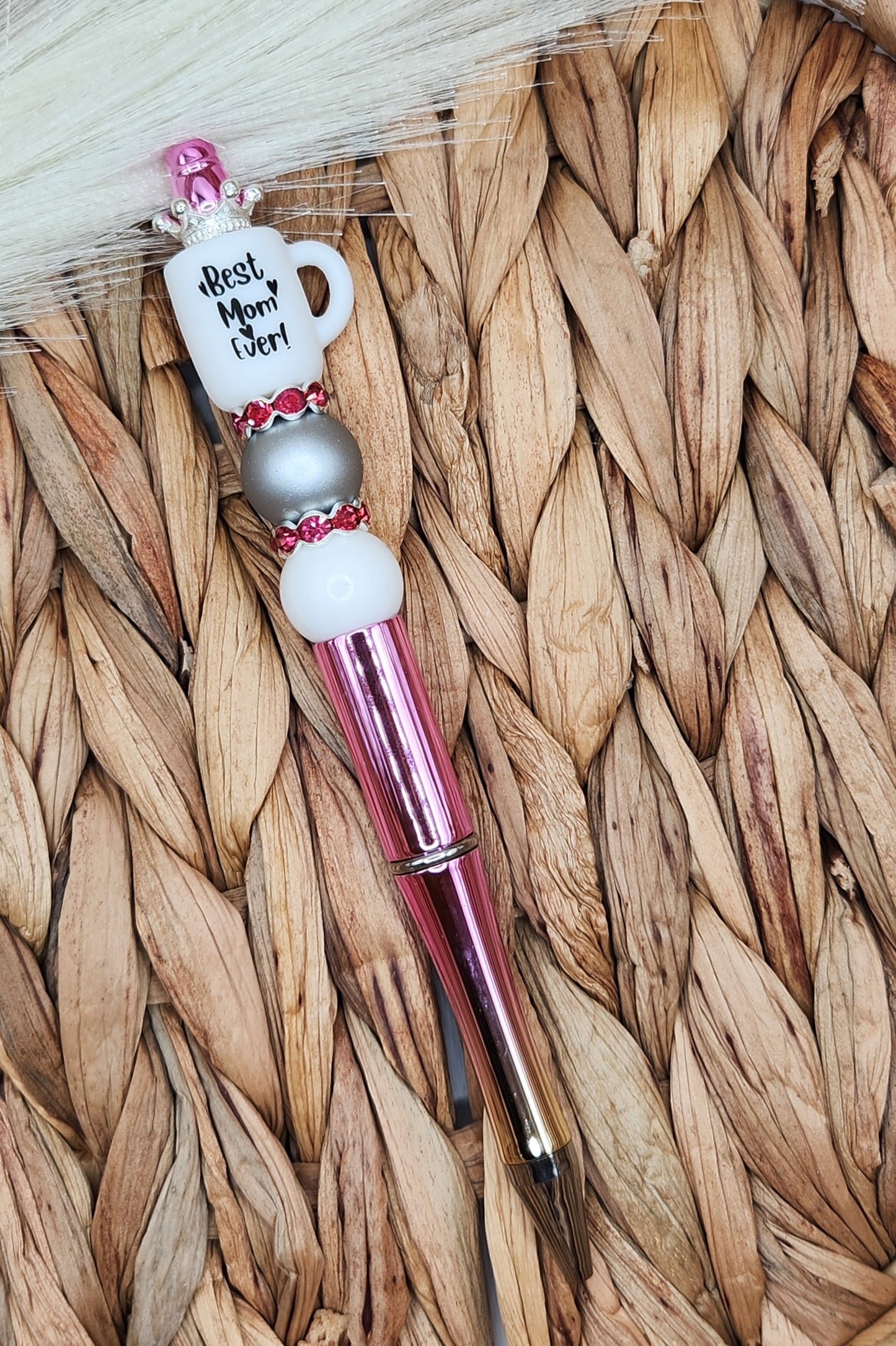 Pen-Best Mom Ever Mug (Pink Chrome)