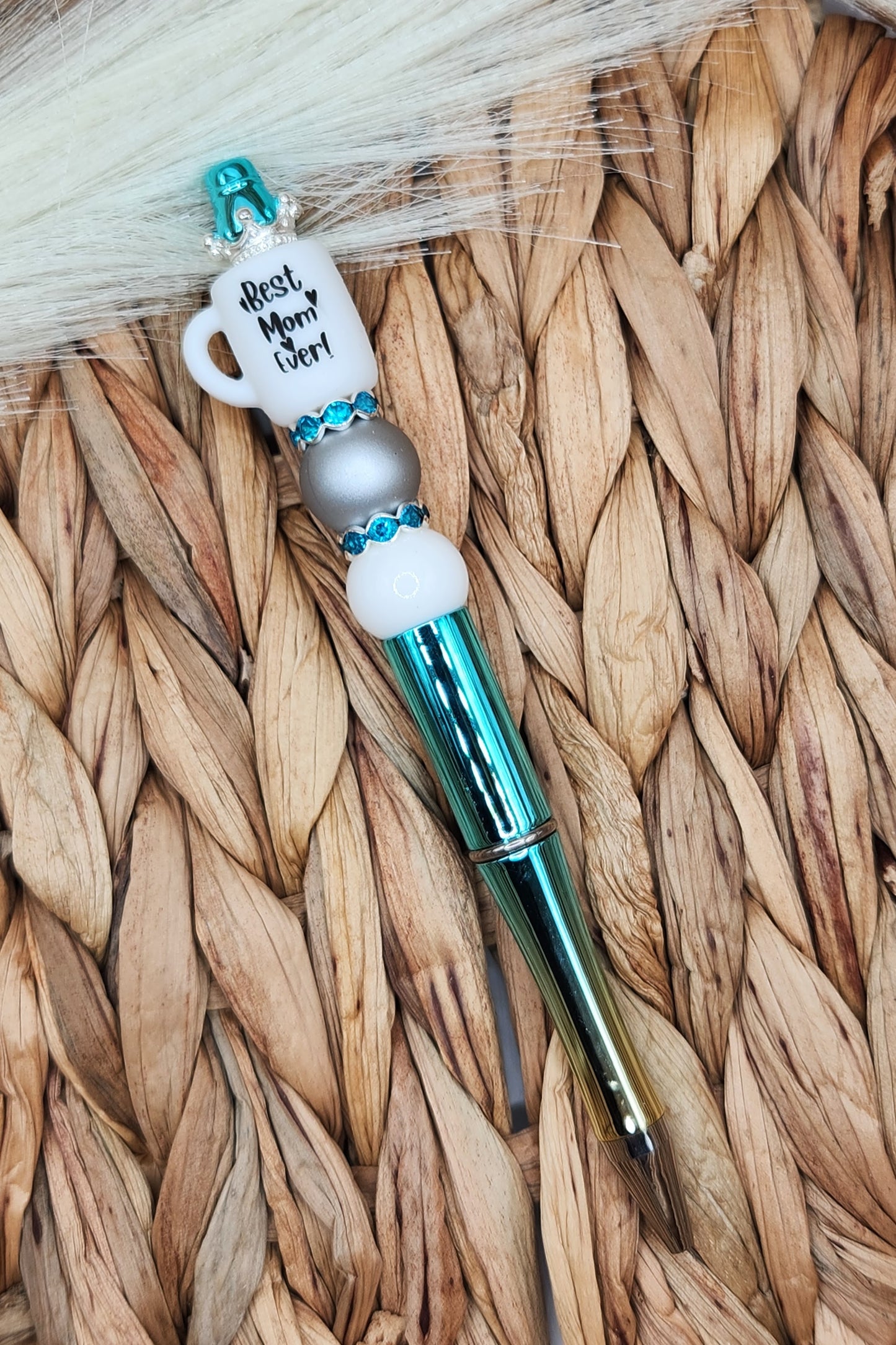 Pen-Best Mom Ever Mug (Turquoise Chrome)