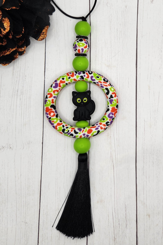 Car Charm-Black Cat (Green Eyes)