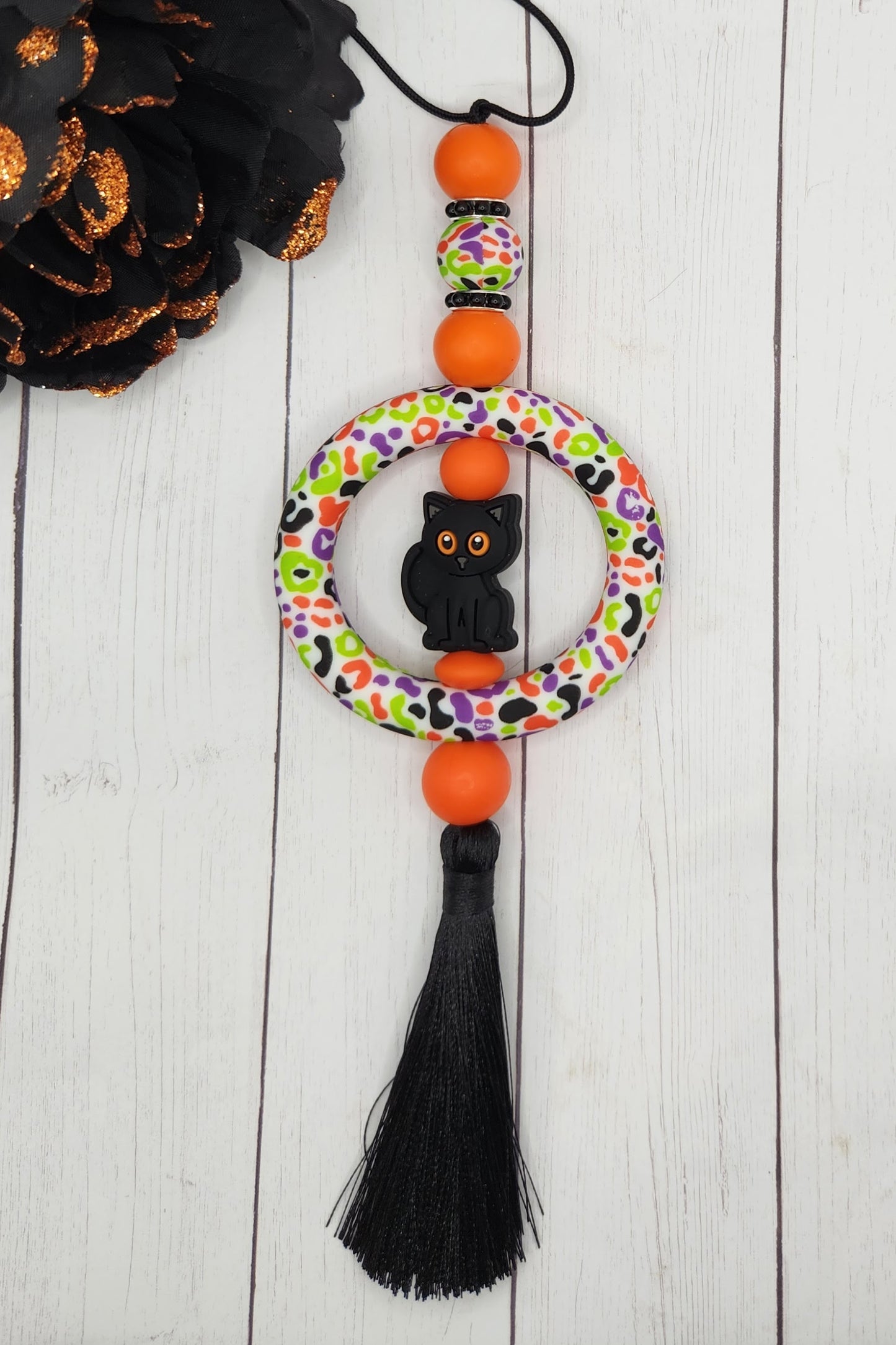 Car Charm-Black Cat (Orange Eyes)