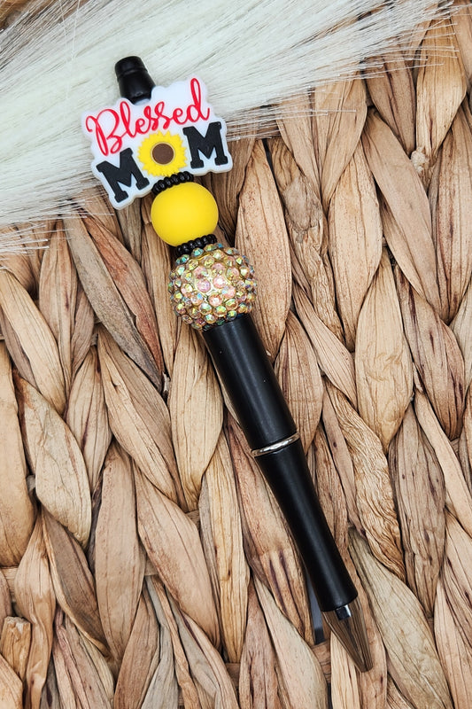 Pen-Blessed Mom Sunflower (Black)