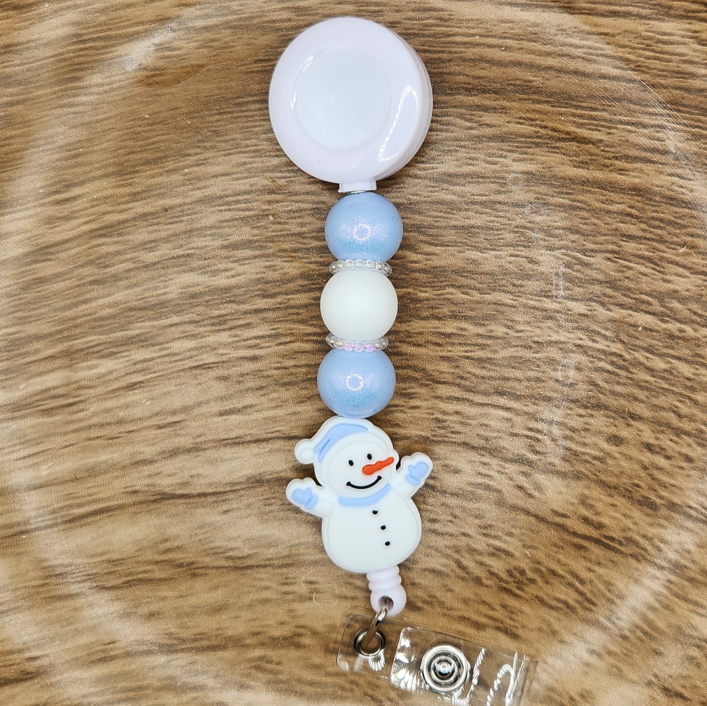 Badge Reel-Snowman (Blue)