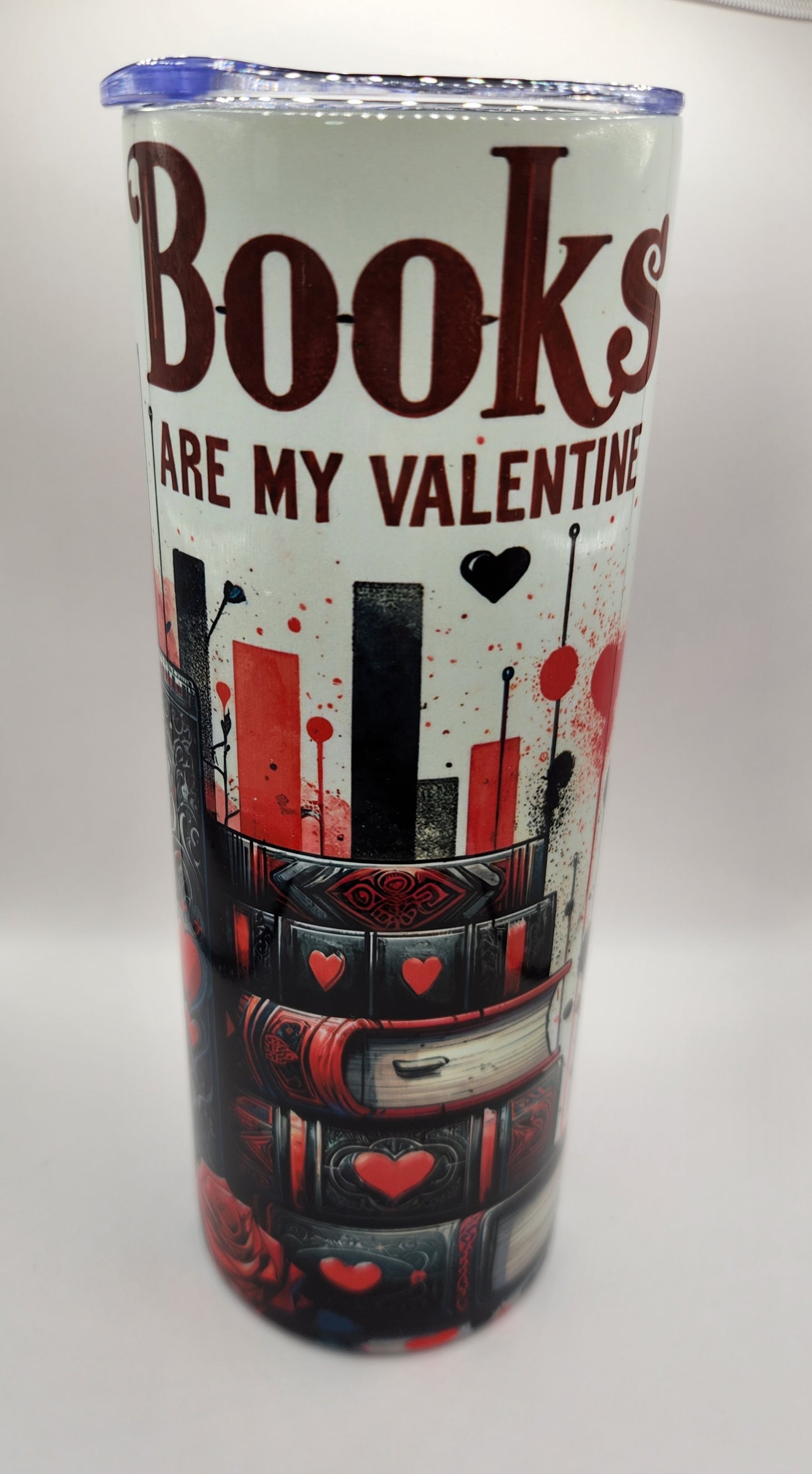 Stainless Steel Tumbler 20oz - Books are My Valentines SF