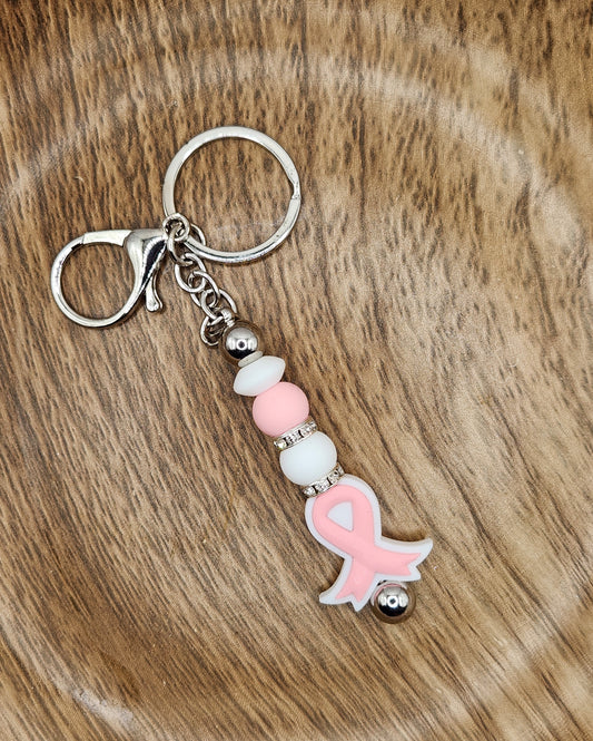Keychain-Breast Cancer Ribbon