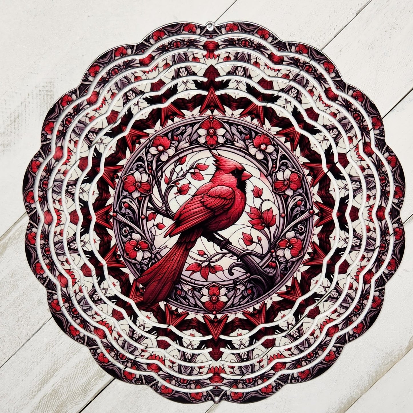 Wind Spinner 8" - Cardinal (Red Leaves)