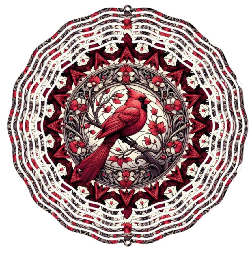 Wind Spinner 8" - Cardinal (Red Leaves)