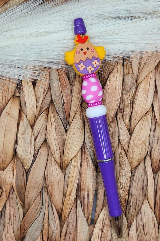 Pen-Chick on Easter Egg (Purple)