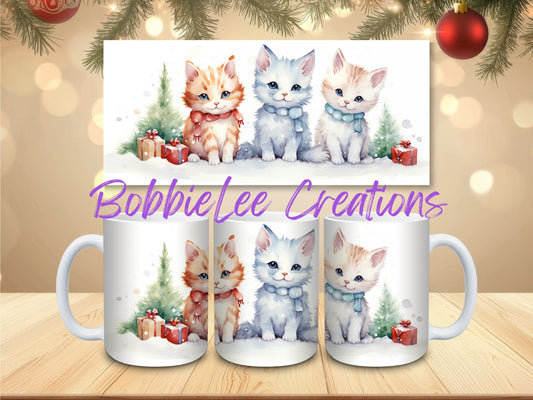 Coffee Mug-Christmas Kittens