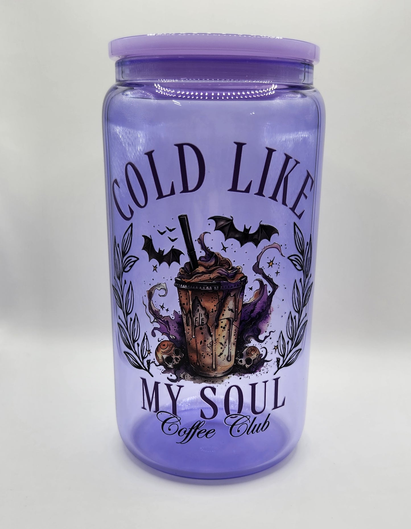 16oz Glass or Plastic Cup - Cold Like My Soul Coffee Club KKC