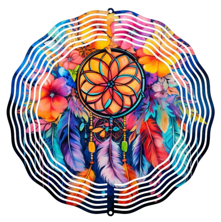 Wind Spinner 8" - Colorful Dreamcatcher