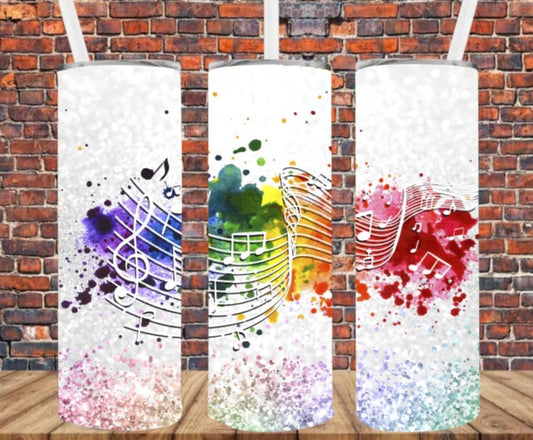 Stainless Steel Tumbler 20oz - Colorful Musical
