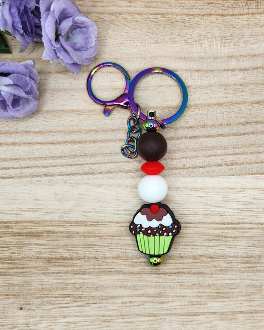 Keychain-Cupcake Multi Sprinkles