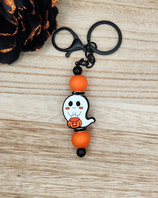 Keychain-Cute Pumpkin Ghost