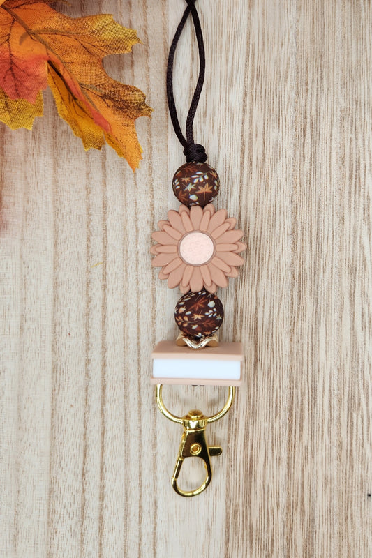 Lanyard-Daisy & Book (Blush)