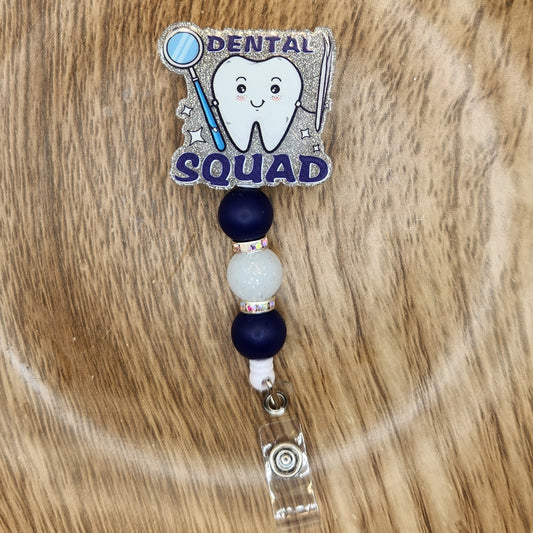 Badge Reel-Dental Squad (Blue)