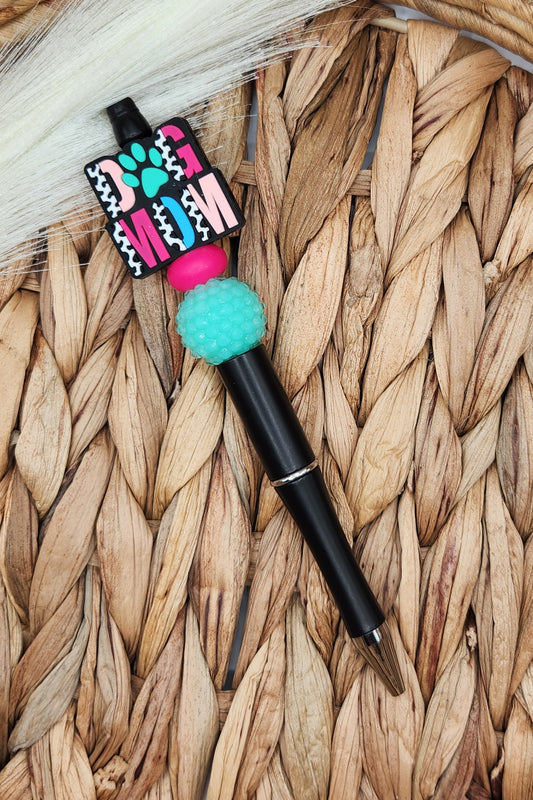 Pen-Dog Mom (Pink & Turquoise)