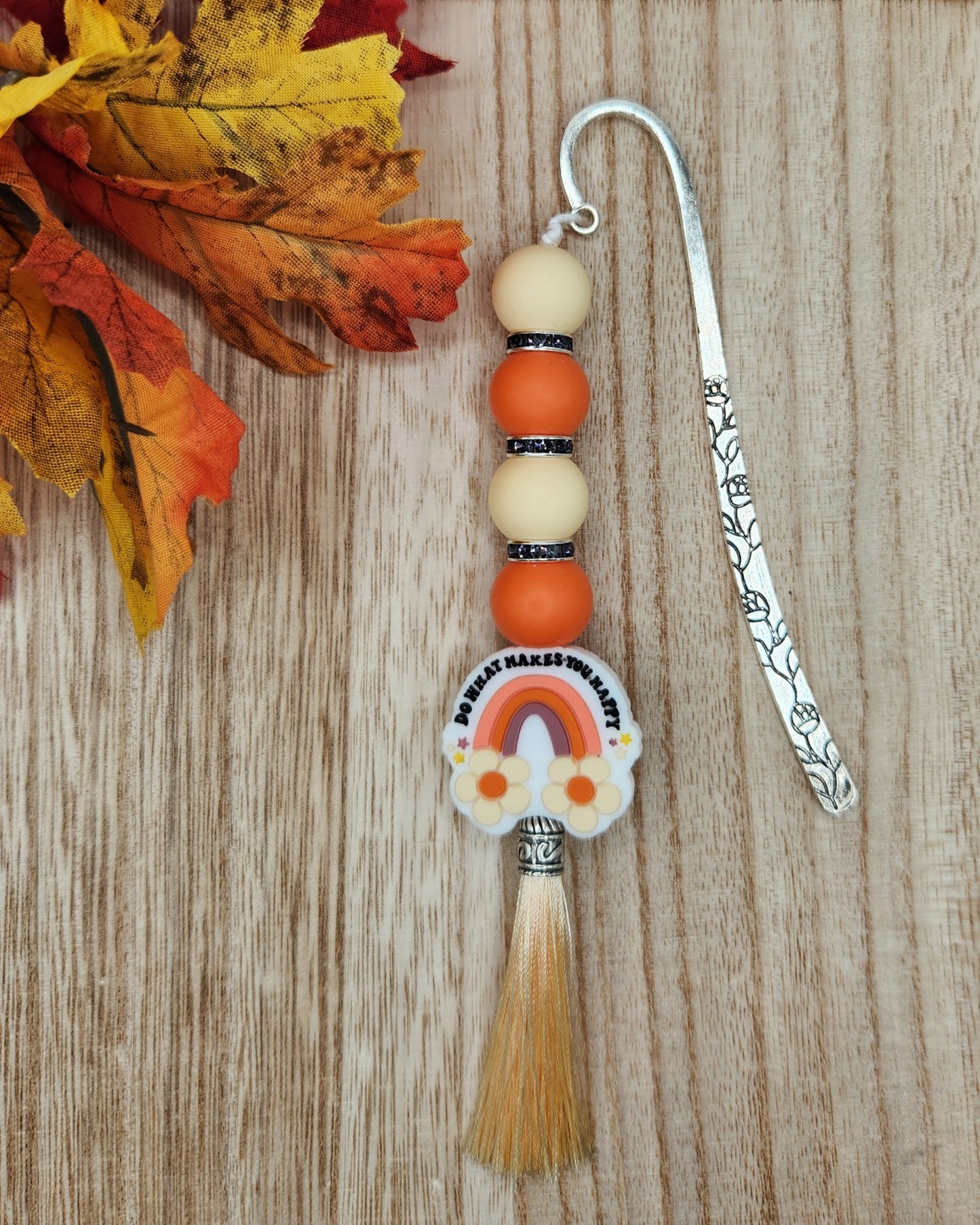 Bookmark-Do What Makes You Happy Boho Rainbow