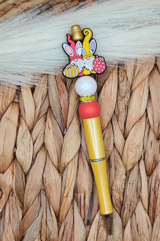 Pen-Easter Egg Gnomes (Yellow & Coral)