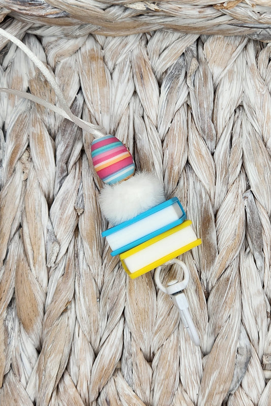 Lanyard-Easter Egg on Book Nest (Striped)