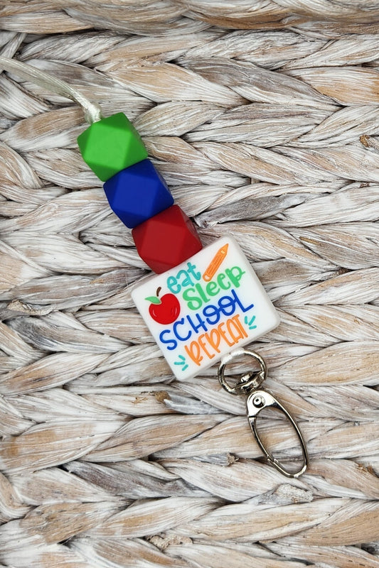 Lanyard-Eat Sleep School Repeat