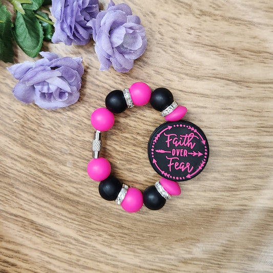 Cup Charm-Faith Over Fear (Hot Pink)