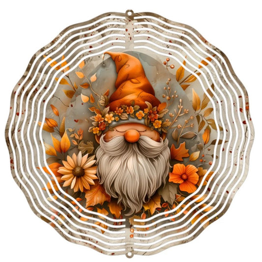 Wind Spinner 8" - Fall Gnome