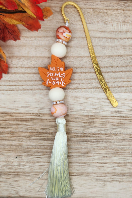 Bookmark-Fall is My Second Favorite F Word (Orange)